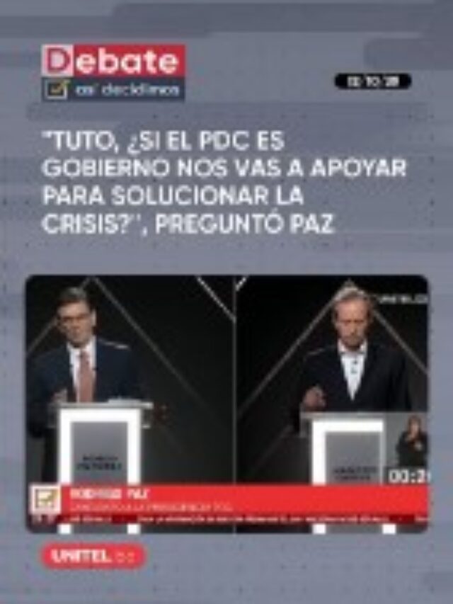 PAZ: TUTO ¿Si el PDC es Gobierno nos vas a apoyar para solucionar la CRISIS?