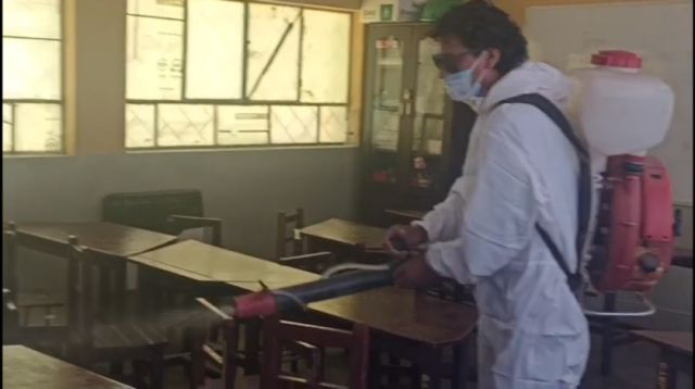 Alcaldía de Potosí inicia desinfecciones por casos de varicela