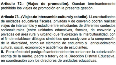 Viajes de estudio deben adecuarse a la norma y son hasta octubre