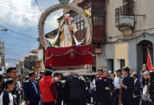 Procesión: Santísimo Rosario recorre el centro histórico