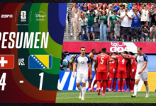 Suiza (4) VS. (1) Bosnia (Resumen del Partido)
