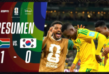 Sudafrica (1) VS. (0) Corea del Sur (Resumen)
