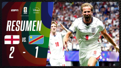 Inglaterra (2) VS. (1) R.D. del Congo (Resumen)