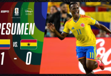 Colombia (1) VS. (0) Ghana (Resumen)