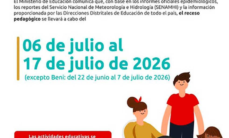 Potosí inicia el descanso pedagógico del 6 al 17 de julio