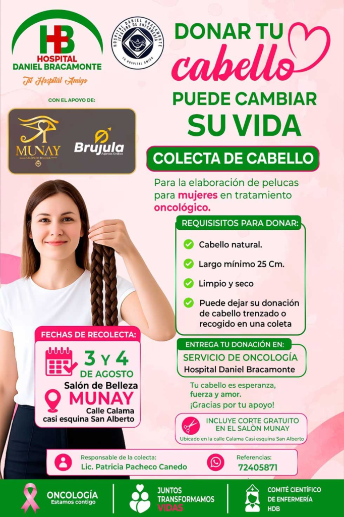 Lanzan campaña de donación de cabello para pacientes con cáncer en Potosí