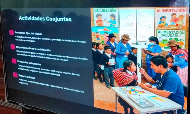 Anuncian campaña para beneficiar con lentes a estudiantes en Potosí