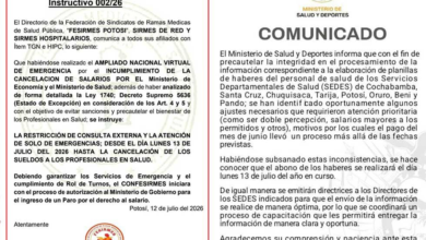 Salud restringe consulta externa por retraso en sueldos