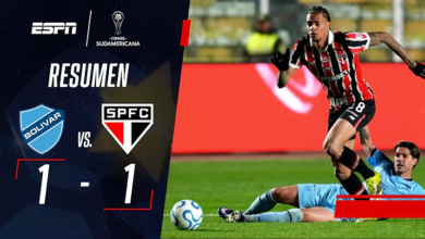 Bolivar (1) VS. (1) Sao Paulo / Resumen del Partido