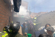 Incendio en la zona alta de Potosí deja cuantiosos daños materiales